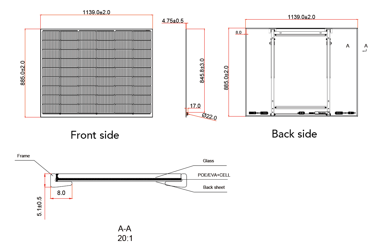 Solar panel High-Efficiency Monocrystalline PV Module Power Charger for RV Marine Rooftop Farm Battery and Other Off-Grid Applications, 2-Pack 210W