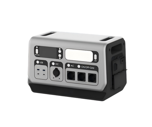 Grid Portable Power Station Solar Generator  Battery Backup 2048W AC Outlets, 0-80% in 45Min, for Camping, Off-grid, Power Outage