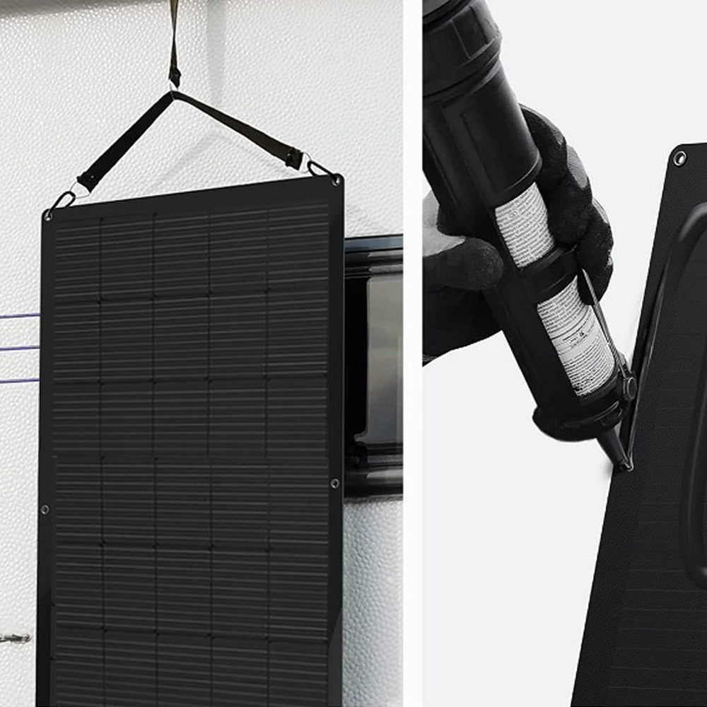 2PCS  Patanted Solar-panel All Black Monocrystalline Thin Film Solar Panel 200w Walkable Solar Panel, 2-Pack420W